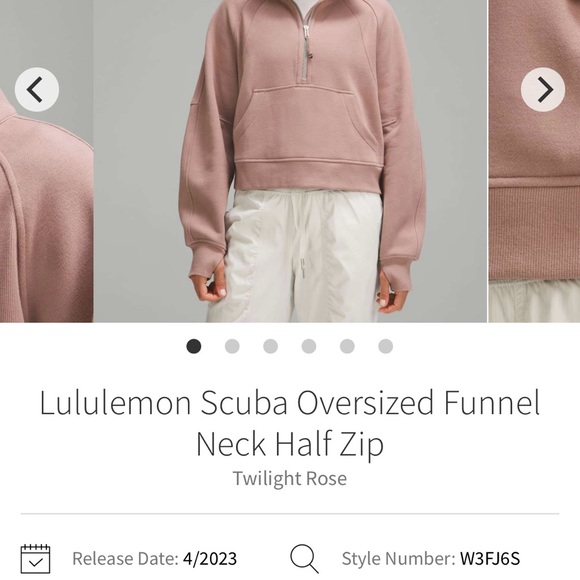 Scuba Oversized Funnel Neck Half Zip (Twilight Rose) - Picture 6 of 7